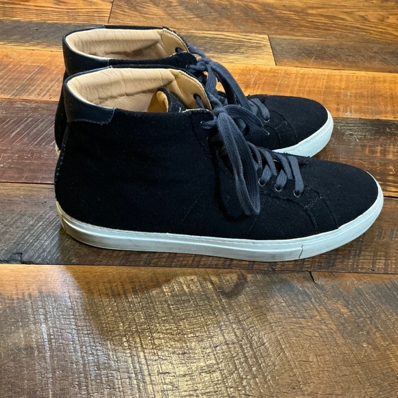Greats Royale High Cadet Navy Wool Sneakers Men’s Size 12 | Premium Italian-Made - Picture 8 of 15